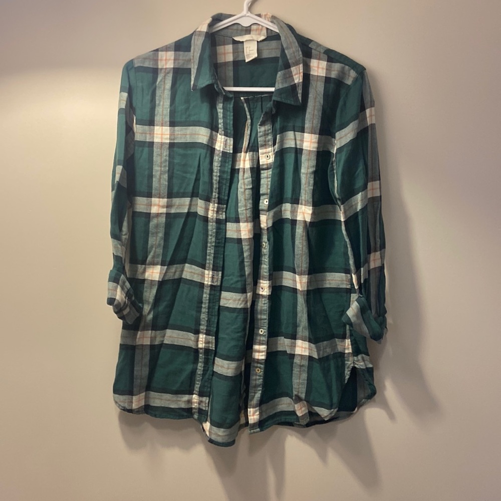Green plaid shirt
